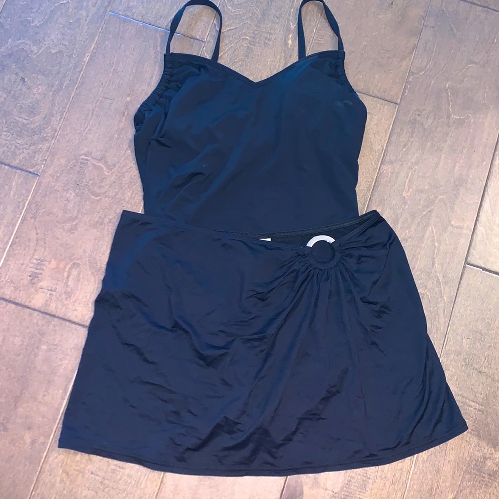 Michael Kors Black One Piece with matching skirt!